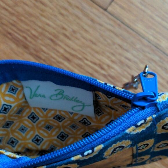 Vera Bradley Floral Blue and Yellow Pouch - Picture 6 of 7